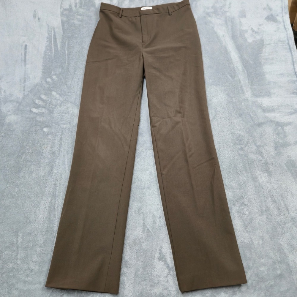 Y2K Gap Factory Store Brown Stretch Wool Straight Leg Dress Pants Womens Size 4